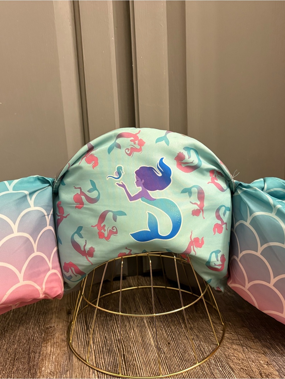 Mermaid Print Kids Swim Arm Bands in Pink and Aqua